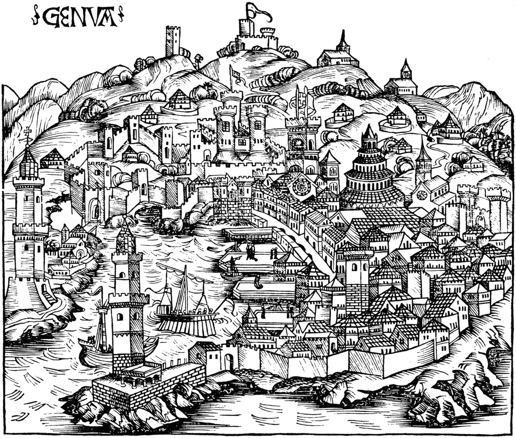 rappresentazione di Genova nel 1493