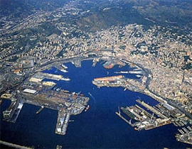 porto di Genova dall'alto