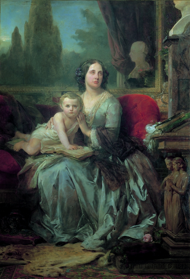Maria Brignole Sale con in braccio il figlio Filippo