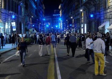 Via Roma per la "Serata in blu" edizione 2015