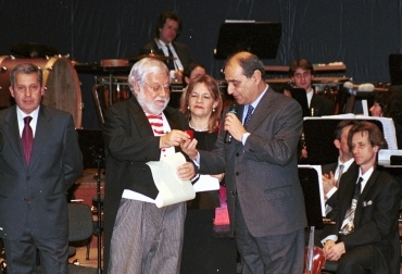 Paolo Villaggio alla cerimonia peri il grifo