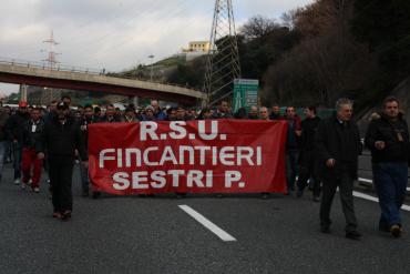 Manifestazione Fincantieri dell' 11 gennaio 2012 - Foto di Mimmo Giordano