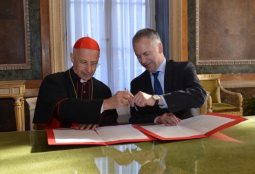 Il Cardinale Angelo Bagnasco e il sindaco Marco Doria