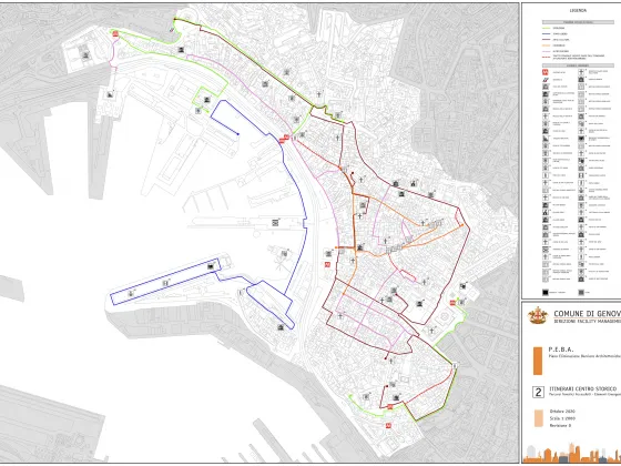 Mappa PEBA - Itinerari Centro Storico