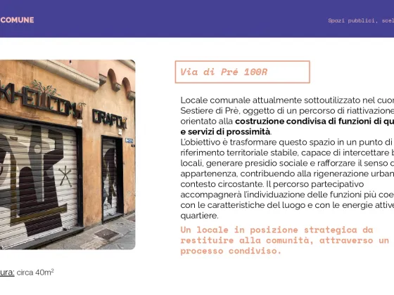 Scheda Via Prè 100r