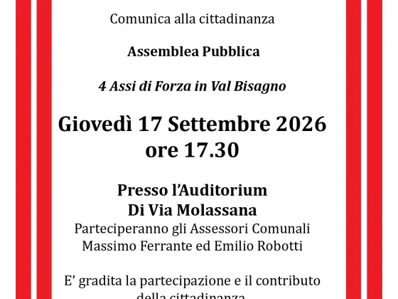 Assemblea pubblica 17.09.2026 ore 17.30