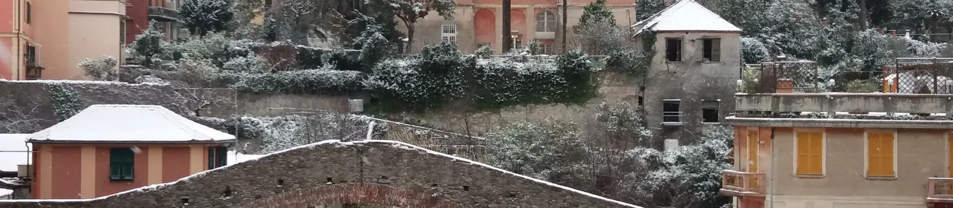 ponte romano sotto la neve
